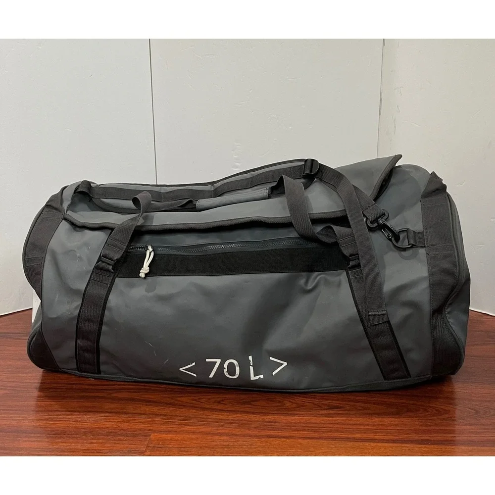 Helly Hansen 70L Duffel Bag 2 Gray Black Convertible Backpack Travel Gear 68004